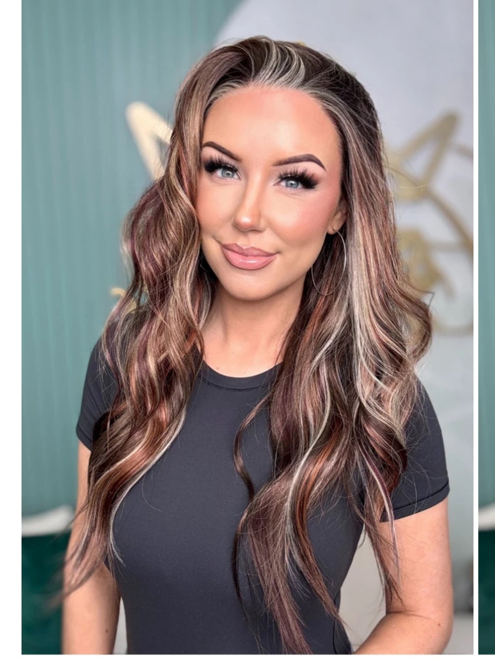 Chelsea smith crowns Johana Amber vinyl Long wavy wig